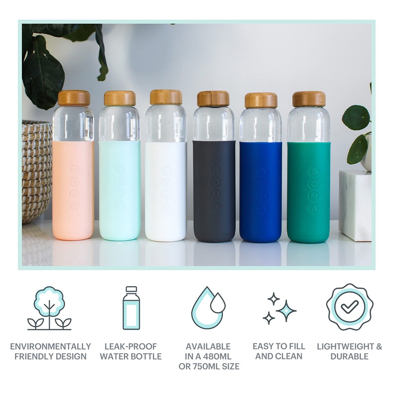Full Circle Home V.2 17 oz. Glass Water Bottle -