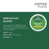 Green Mountain Coffee Roasters Breakfast Blend Flavor Coffee, Keurig Single-Serve