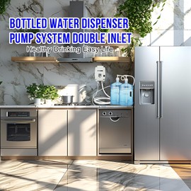 Verbesserte Bottled Water Dispenser Pump System Double Inlet 110V Electric Drinking Water Pump Large Flow 3.8L 5 Gal Automatic Bottle Water Jug Dispensing for Fridge Coffee Ice Tea Maker Kitchen