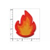 Patchwork Paradise Flame Fire Emoji Embroidered Iron On Patch -
