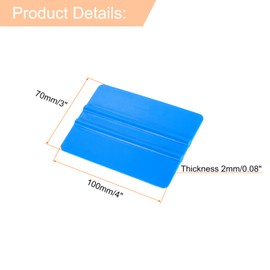 HARFINGTON 6pcs Vinyl Squeegee, Vinyl Wrap Decal Squeegee Tool, 4-Inch Car Vinyl Film Scraper Plastic Squeegee for Car Wrap, Sign Making, Window, Blue, Rectangle