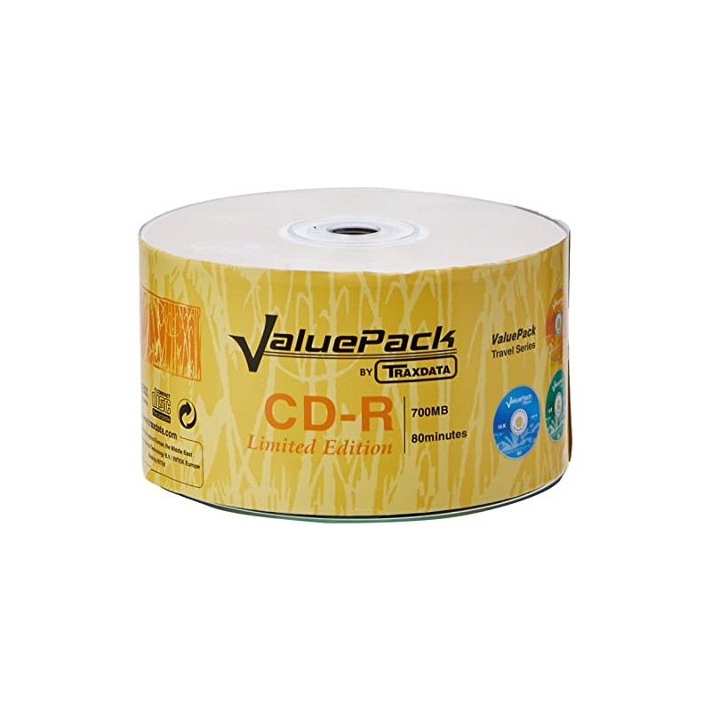 Traxdata CD-R 52X 700MB 80 Minute Value Pack 50 Spindle