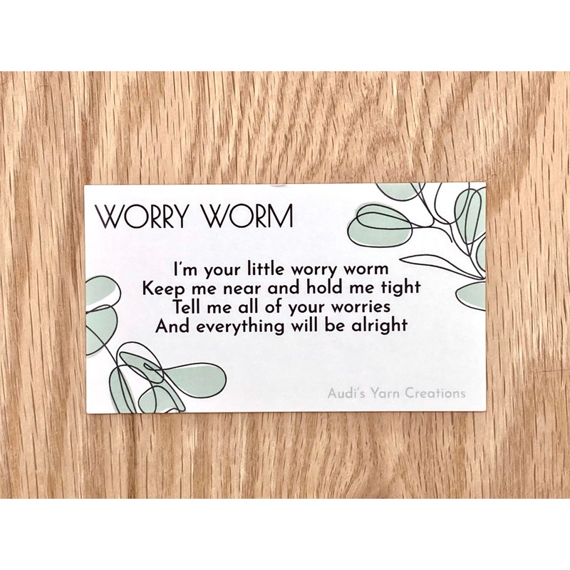 Worry Worm That Cares for You, Or As A Gift