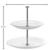 Leonardo Pralina 2-stöckige Etagere, 2-teilig, rund, klares Strukturglas, 024610