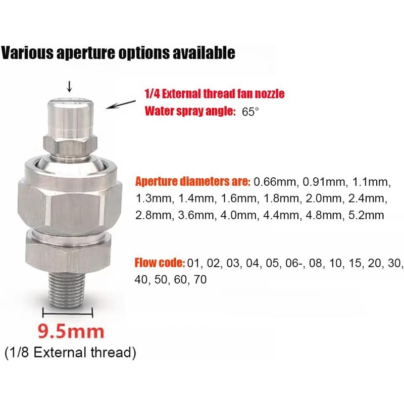 Boquilla atomizadora universal de acero inoxidable YYZQKBD – Precisión y