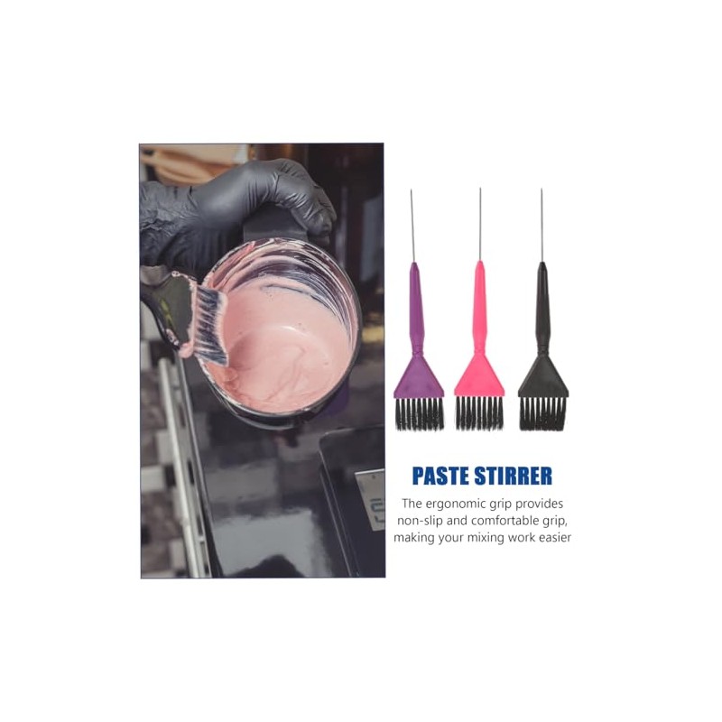 PartyKindom Hair Coloring Dye Brush Set 3pcs Hair Dye Tools