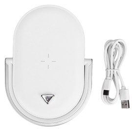 15W Wireless Charging Night Light White Mini Charging Lamp for Bedroom Living Room