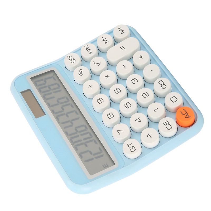 12 Digits Desktop Calculator with Large LCD Display Dual Power
