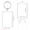 Yaomiao 15 Pieces Acrylic Photo Frame Keychain Holder 1.3 x