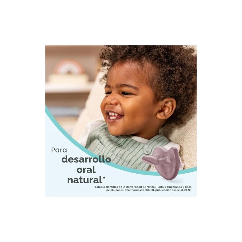 NUK Chupetes de ortodoncia cómodos 100% silicona, 0-6 meses, moda