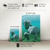 Lantern Press 6x9 Inch Metal Sign, Manatees