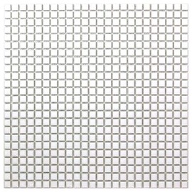 10 mm Square Mosaic Tile [Regular Color] Tiles on the surface is the installation Easy to Back Net Filled 24 X 24 Row Seat , white
