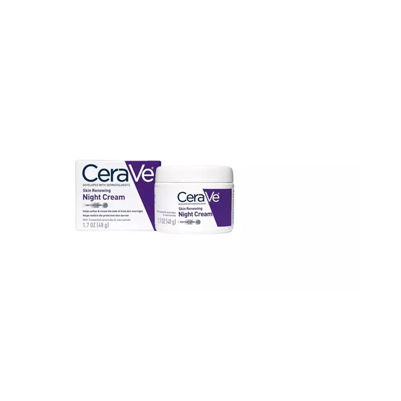 CeraVe Skin Renewing Night Cream | Niacinamide, Peptide Complex, 1.7