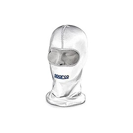 Sparco 002231B Balaclava APERTO BI POLIEST, White, Standard Size