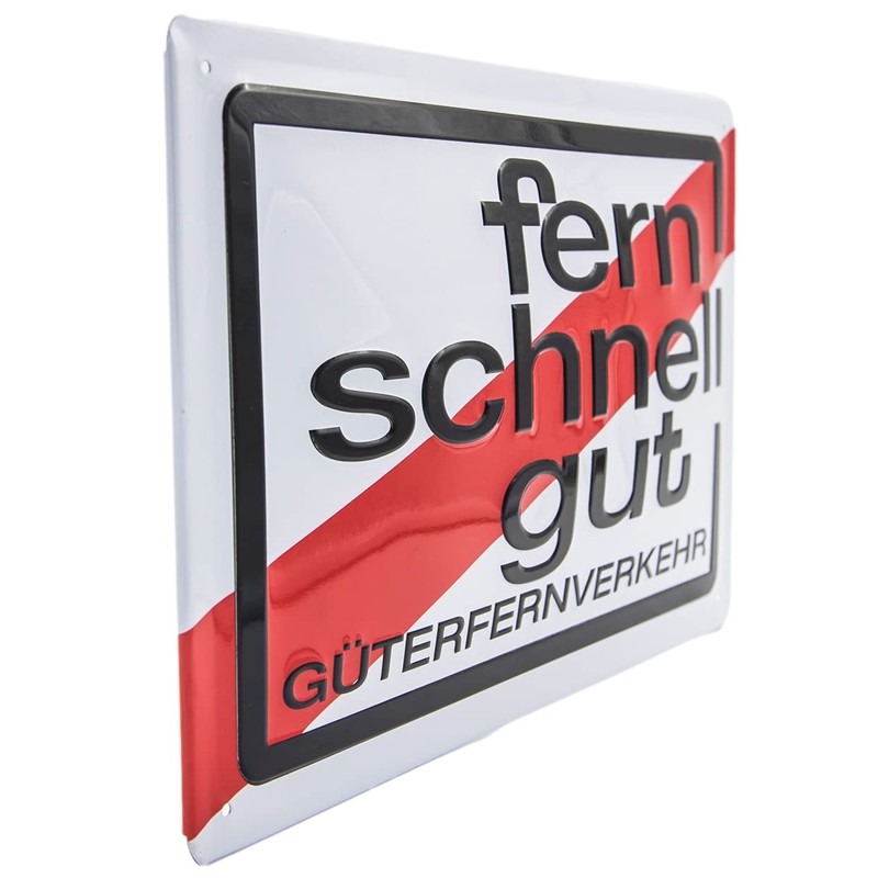Far, fast, good – freight traffic – high-quality embossed metal