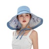 Womens Sun Hats Wide Brim Reversible Floral Beach Bucket Hats