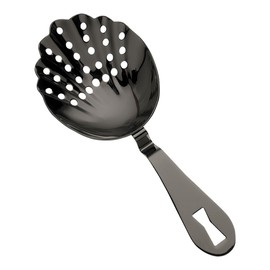 Barfly Scalloped Julep Bar Strainer, O/S, Gun Metal Black