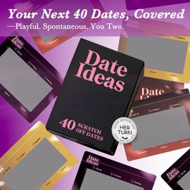Date Night Idea Cards, 40 Date Ideas Scratch Off Cards for Couples, Romantic Adventures Wedding & Anniversary Gifts, Couples Gift, Valentine’s Gift, Everyday Fun (2025 Update Version)