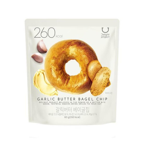 Delight Project Garlic Butter Bagel Chips 60g - Garlic Butter Bagel Chips