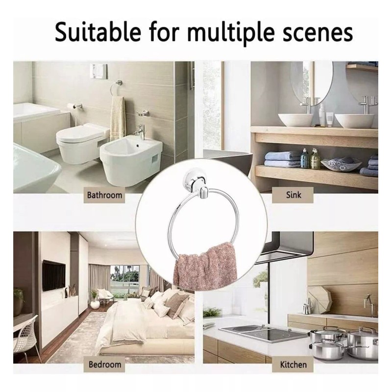WP Juego De Accesorios Para Baño 10pz Acero Inoxidable Cromado