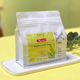 XIEJINJI Mullein Leaf Tea - Lungs Cleanse and Respiratory Support, 40 Count, Eco-Conscious Tea Bags, No Flavoring & No Additives & Caffeine Free