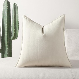 YunJeude Cushion Covers, 19.7 x 19.7 inches (50 x 50 cm), Scandinavian Set of 2, Chenille Herringbone Pattern, Stylish, Cute, Solid, Simple, Modern, Room Goods, Zipper, Home Decoration, Car