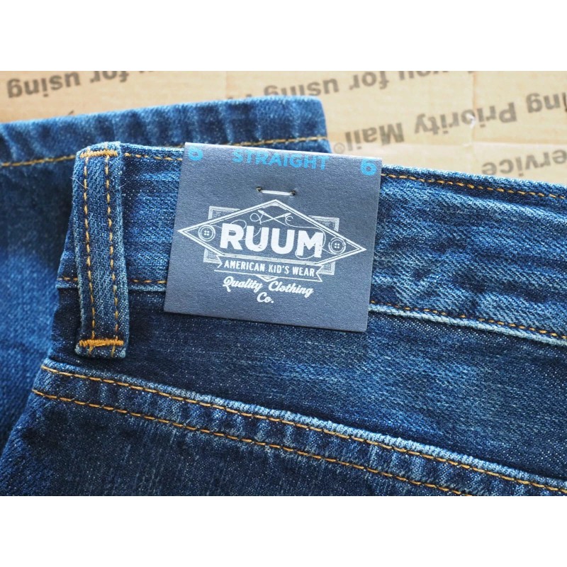 Ruum American Kids Wear JEANS SIZE 6 19" INSEAM STRIGHT