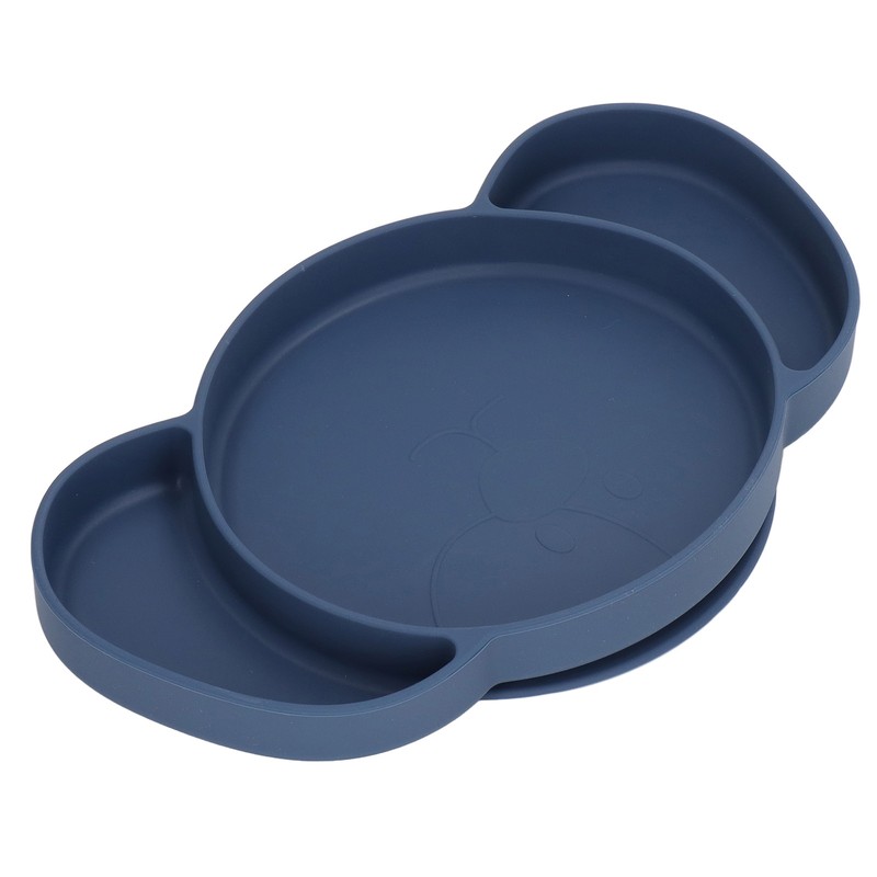Kids Divided Plates Safe Silicone Foldable Prevent Slipping Toddler Suction