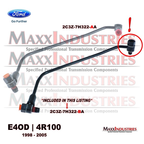 Ford fits Ford E4OD 4R100 Transmission Cooler Tube Thermo Bypass