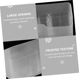VILLFUL 1 Set Desktop Makeup Organizer DIY Compartment Storage Box for Cosmetics Capacity Design for Bathroom Vanity Present for Birthdays Special Occasions