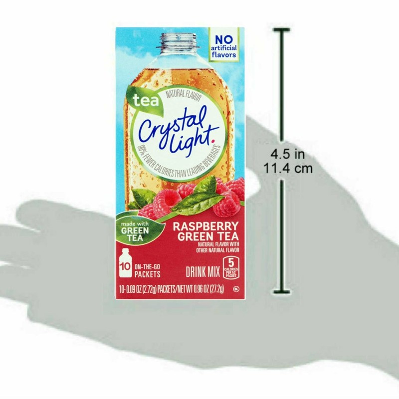 Crystal Light On The Go Raspberry Green Tea, 10-Packet Box
