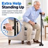 Folding Walking Cane for Seniors with LED Light, Alarm &