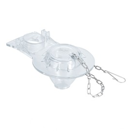 Foset SA-008, Sapo para WC de 2" PVC transparente con cadena inoxidable