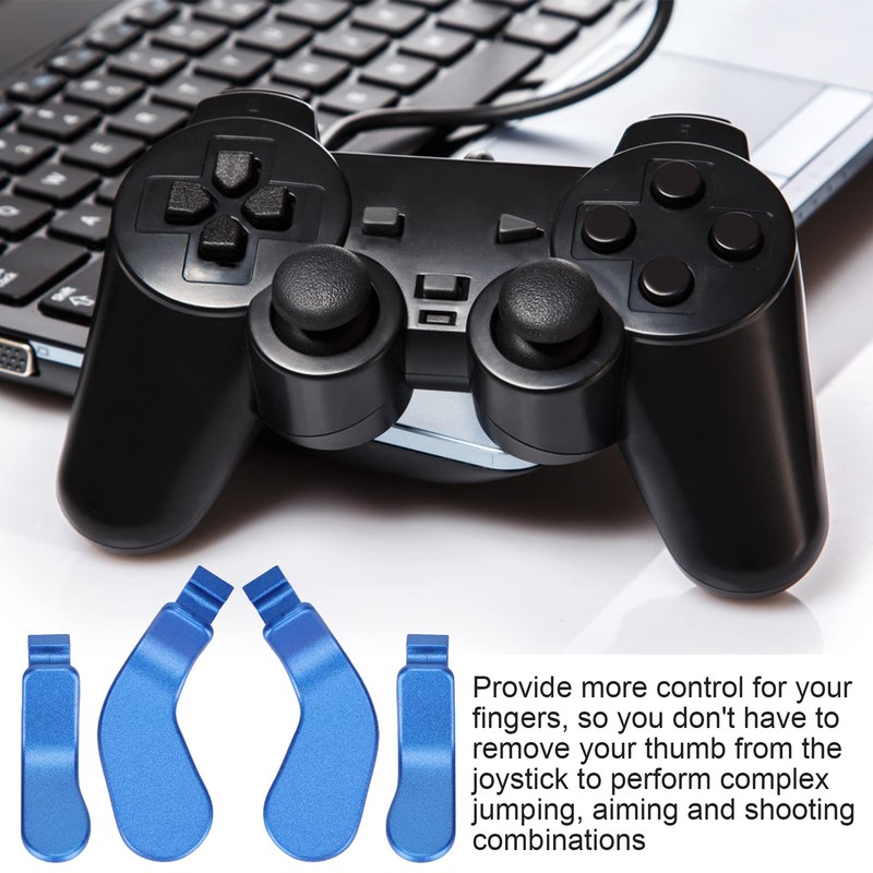 Controller Paddles, 4 Pieces Blue Metal Stainless Steel Paddles Hair