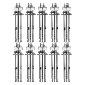 DTGN M8 x 60 Expansion Bolts - 10Pack- Good for Concrete Dry Brick Block Walls - 304 Stainless Steel - Silver
