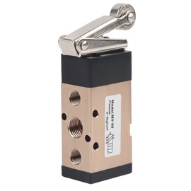 MV-09 Pneumatic Reversing Valve, 2 Positions, 5 Way Roller Lever, Mechanical Valve, Multifunctional Pneumatic Control Valve, 1/4" PT
