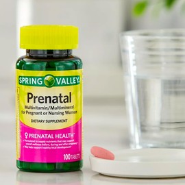 Spring Valley Prenatal Multivitamin/Multimineral for Pregnant and Nursing Women Dietary Supplement Tablets, 100 Count & Ravazzii Sticker Included