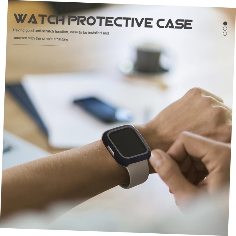 DOITOOL 2pcs Watch Case Screen Protector Case Glasswatch Protector Wrist
