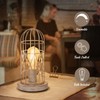 Small Table Lamp, Touch Control Table Lamp with Brushed White