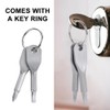 Mini Screwdriver Keychain Set, Portable Flat Head Stainless Steel and