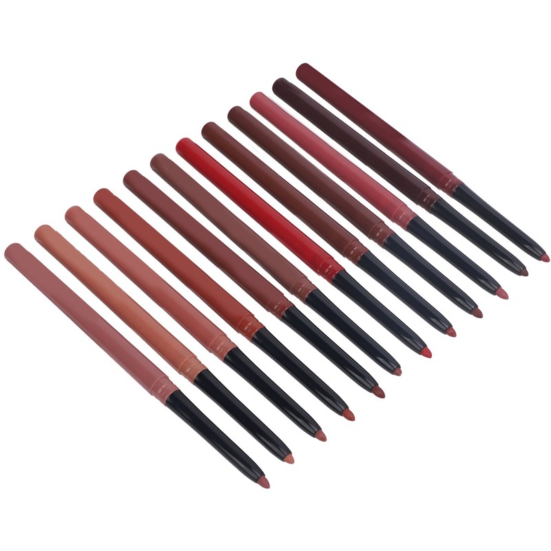12pcs Lip Liner Set Matte Lip Liners Kit Waterproof Long