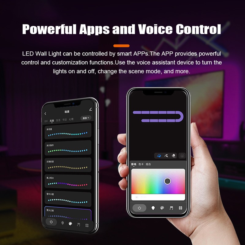 WIFI LED Smart Wall Lamp APP Control Light Bar DIY