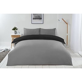 Emma Barclay Lyla Reversible Duvet Set in Black/Grey - Single