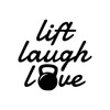 Lift Laugh Love Decal Notebook Car Laptop 5.5" (Black)