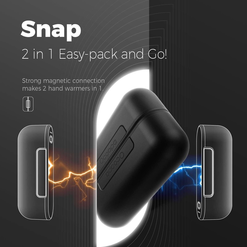 OCOOPA Hand Warmers Rechargeable 2 Pack, Magnetic Electric Handwarmer, 16