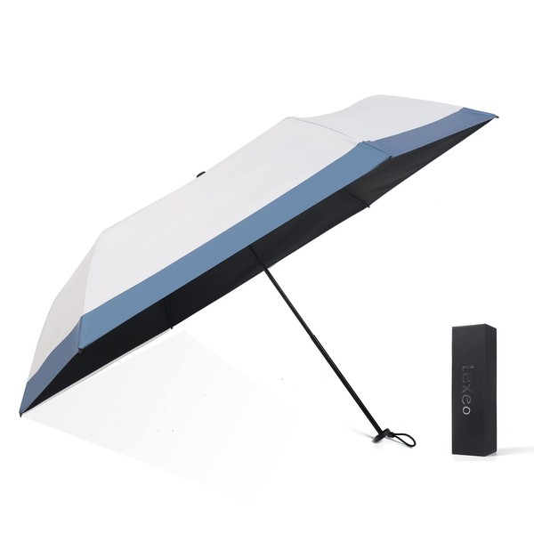 Ultra Lightweight Parasol (4.6 oz (130 g) Folding Umbrella, UV Protection, Light Blocking, Heat Shielding Effect, For Both Sunny and Rainy Weather, Folding Parasol, 280T High Strength Carbon Fiber, Storage Bag Included, white