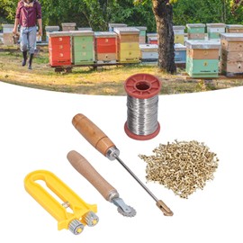 Beekeeping Starter Tools Kit Wire Embedder Beehive Wire Tensioner with Copper Eyelets Iron Wires