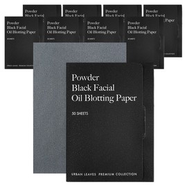 Urban Leaves Premium Powder Blotting Paper, 50 Pieces, 9 Pieces / 어반리브즈 프리미엄 파우더 기름종이, 50개입, 9개