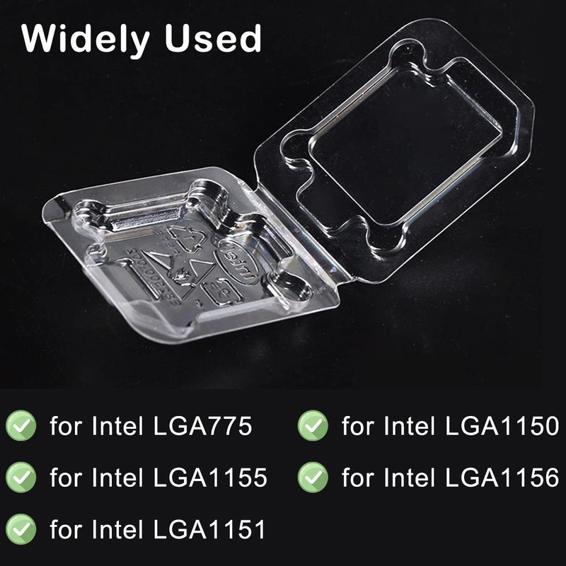 Xiatiaosann CPU Case Tray for Intel, Clamshell Plastic Protective Box