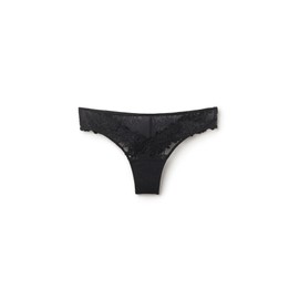 Intimissimi Woman's Pretty Flowers Brazilian in Black, Size XL